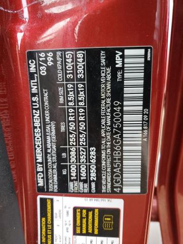 4JGDA5HB6GA750049 - 2016 MERCEDES-BENZ GLE 350 4MATIC RED photo 13