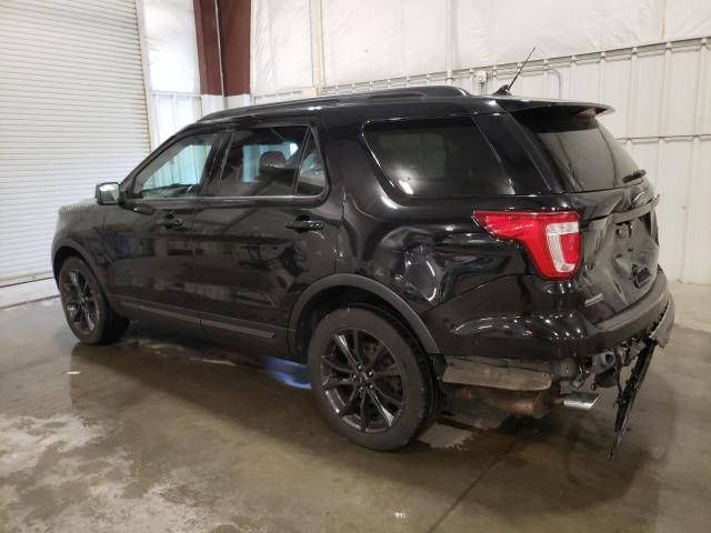 1FM5K8D80KGA89668 - 2019 FORD EXPLORER XLT أسود صورة 2