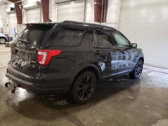 1FM5K8D80KGA89668 - 2019 FORD EXPLORER XLT أسود صورة 3