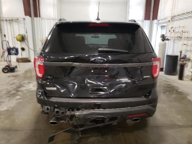 1FM5K8D80KGA89668 - 2019 FORD EXPLORER XLT أسود صورة 6