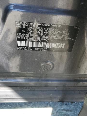 2T3BFREV7DW009246 - 2013 TOYOTA RAV4 LE GRAY photo 13