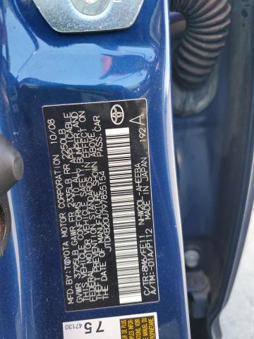 JTDKB20U797855154 - 2009 TOYOTA PRIUS BLUE photo 13