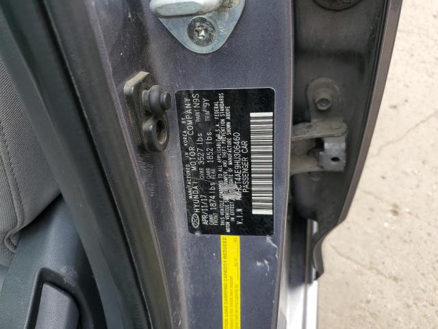 KMHCT4AE9HU306460 - 2017 HYUNDAI ACCENT SE GRAY photo 12