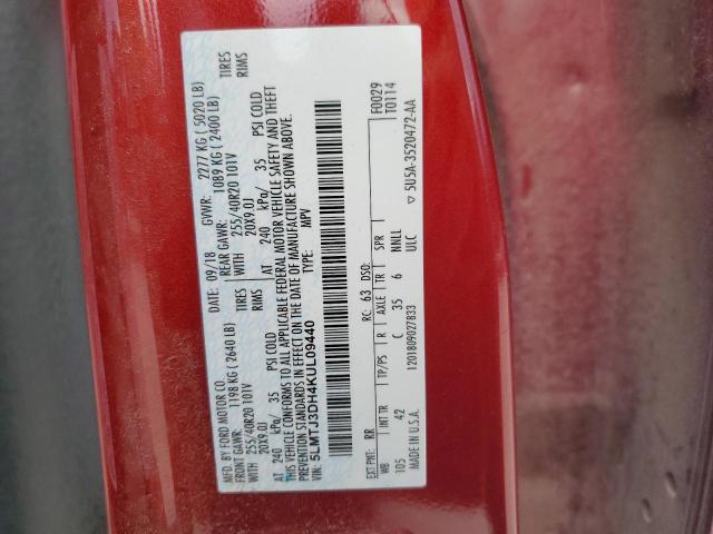 5LMTJ3DH4KUL09440 - 2019 LINCOLN MKC RESERVE Kırmızı fotoğraf 13