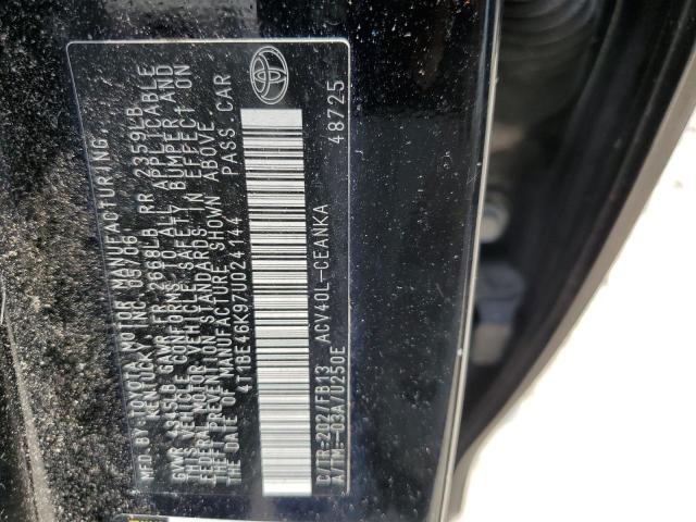 4T1BE46K97U024144 - 2007 TOYOTA CAMRY CE BLACK photo 12