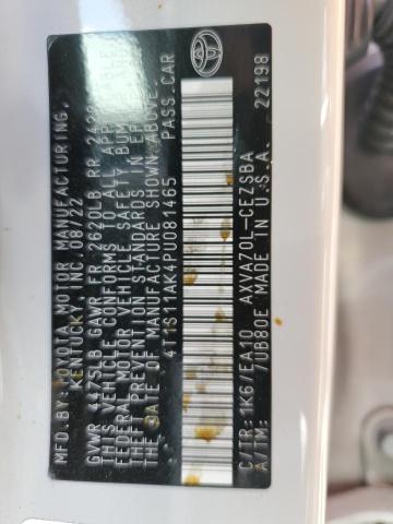 4T1S11AK4PU081465 - 2023 TOYOTA CAMRY SE NIGHT SHADE WHITE photo 12