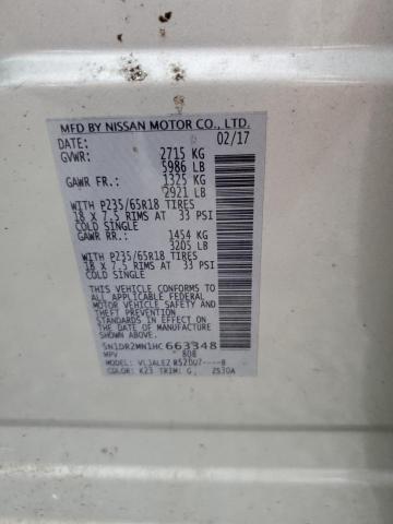 5N1DR2MN1HC663348 - 2017 NISSAN PATHFINDER S Արծաթագույն լուսանկար 13