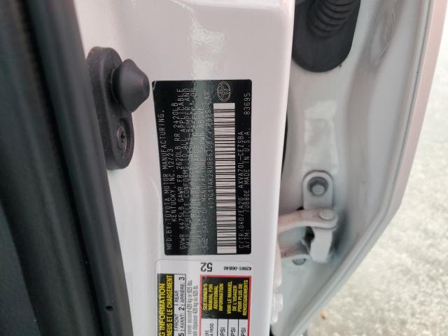 4T1G11AK2RU886308 - 2024 TOYOTA CAMRY SE NIGHT SHADE WHITE photo 12