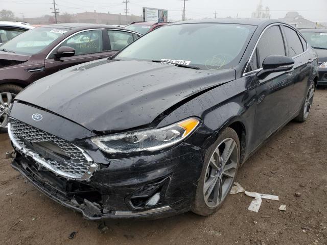 3FA6P0D98KR207873 - 2019 FORD FUSION TITANIUM BLACK photo 2