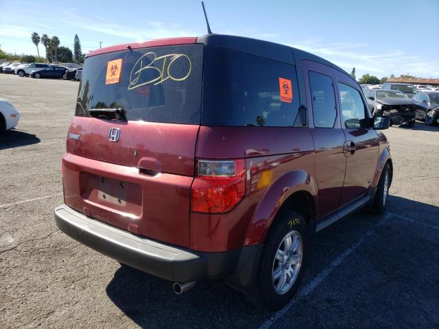 5J6YH18718L017171 - 2008 HONDA ELEMENT EX MAROON photo 4