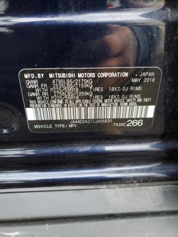 JA4AD2A37JJ005831 - 2018 MITSUBISHI OUTLANDER ES BLUE photo 10