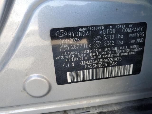 KMHM24AA8PA020975 - 2023 HYUNDAI IONIQ 6 SE SILVER photo 12