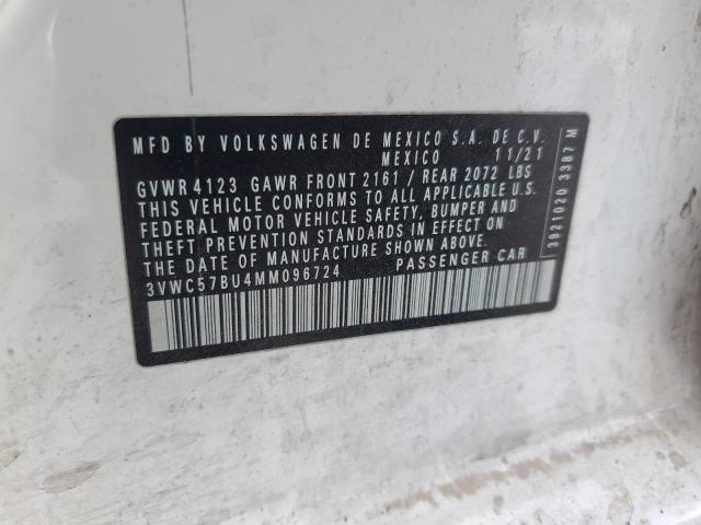 3VWC57BU4MM096724 - 2021 VOLKSWAGEN JETTA S WHITE photo 12