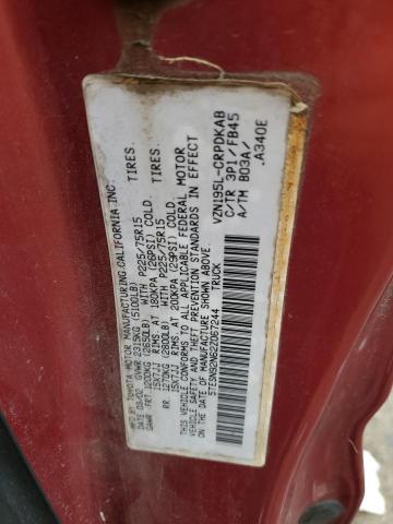 5TESN92N62Z067244 - 2002 TOYOTA TACOMA XTRACAB PRERUNNER 红色 照片 12