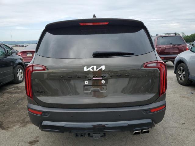 5XYP3DHC5NG226418 - 2022 KIA TELLURIDE EX BROWN photo 6