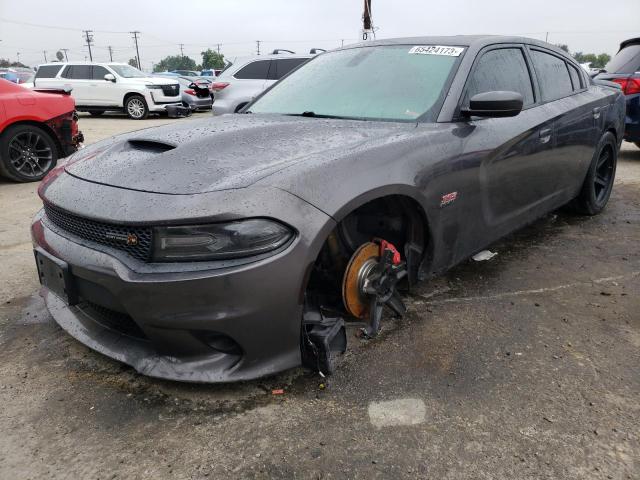 2C3CDXGJ2FH860631 - 2015 DODGE CHARGER R/T SCAT PACK GRAY photo 1