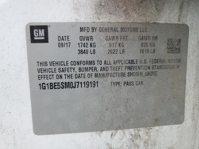 1G1BE5SM0J7119191 - 2018 CHEVROLET CRUZE LT 白色 照片 13