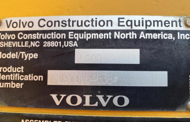 L90DV64638 - 2001 VOLVO L90D YELLOW photo 10