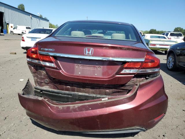 19XFB2F83DE274660 - 2013 HONDA CIVIC EX MAROON photo 6