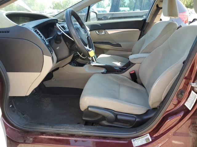 19XFB2F83DE274660 - 2013 HONDA CIVIC EX MAROON photo 7