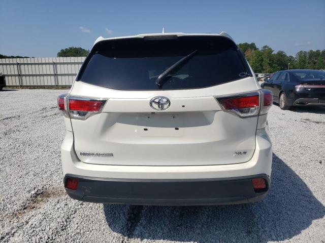 5TDKKRFHXES025237 - 2014 TOYOTA HIGHLANDER XLE WHITE photo 6