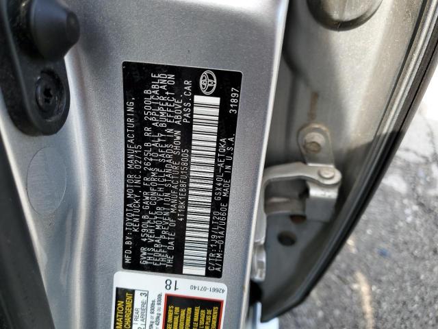 4T1BK1EB8FU158005 - 2015 TOYOTA AVALON XLE SILVER photo 13