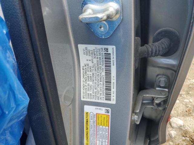 2HGFE2F59NH502472 - 2022 HONDA CIVIC SPORT SILVER photo 12