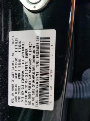 19UUB2F67JA007799 - 2018 ACURA TLX TECH+A Սև լուսանկար 12