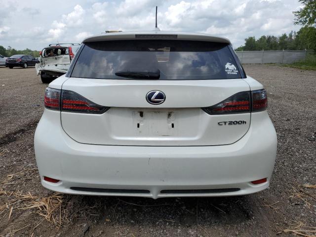 JTHKD5BH7B2045388 - 2011 LEXUS CT 200 WHITE photo 6