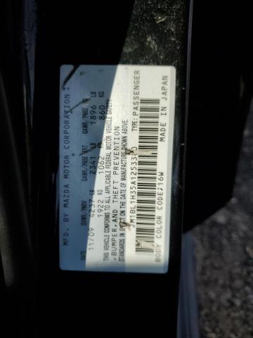 JM1BL1H35A1253380 - 2010 MAZDA SPEED 3 შავი ფოტო 12
