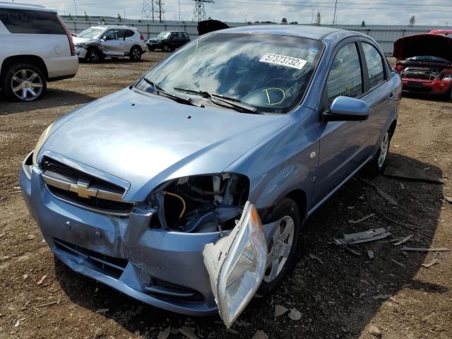 KL1TD56687B066439 - 2007 CHEVROLET AVEO BASE BLUE photo 2