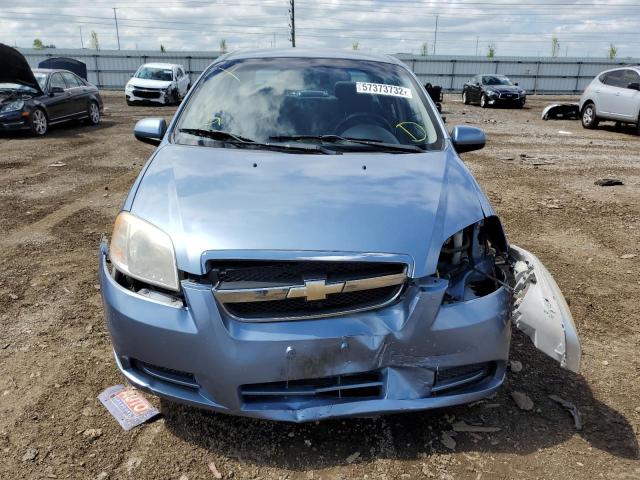 KL1TD56687B066439 - 2007 CHEVROLET AVEO BASE BLUE photo 9