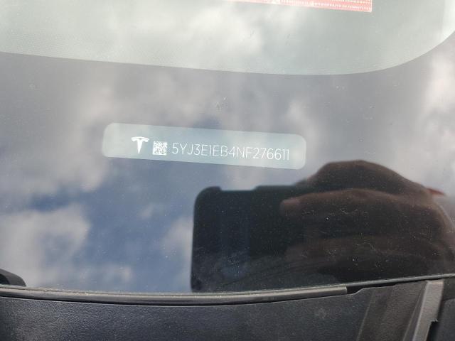 5YJ3E1EB4NF276611 - 2022 TESLA MODEL 3 Grau Foto 12