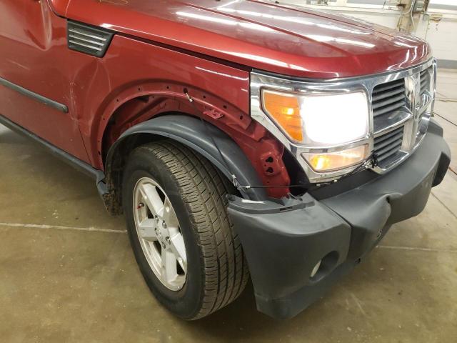 1D8GU28K37W601349 - 2007 DODGE NITRO SXT RED photo 9