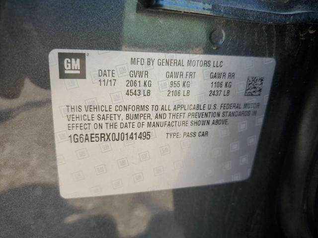 1G6AE5RX0J0141495 - 2018 CADILLAC ATS ნაცრისფერი ფოტო 12