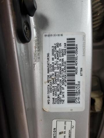 4T1BF30K13U550181 - 2003 TOYOTA CAMRY LE SILVER photo 12