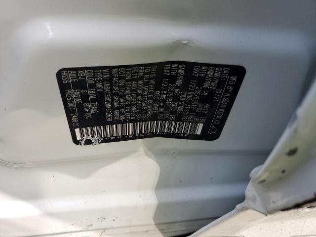 JN8AT3DD2MW312628 - 2021 NISSAN ROGUE PLATINUM WHITE photo 10