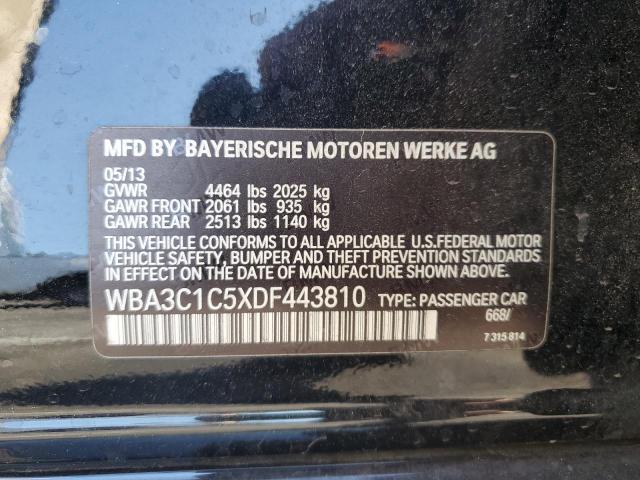 WBA3C1C5XDF443810 - 2013 BMW 328 I SULEV BLACK photo 12