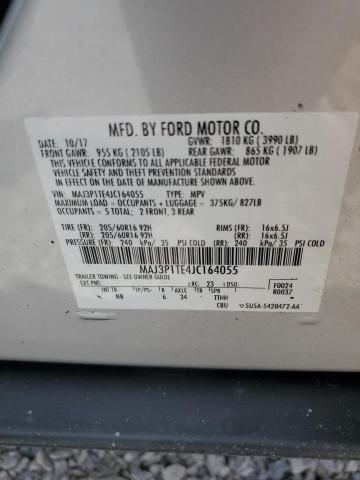 MAJ3P1TE4JC164055 - 2018 FORD ECOSPORT SE 银色 照片 13