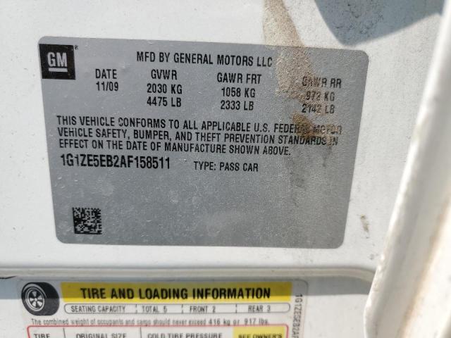 1G1ZE5EB2AF158511 - 2010 CHEVROLET MALIBU LTZ თეთრი ფოტო 13