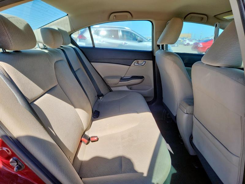 2HGFB2F58DH594309 - 2013 HONDA CIVIC LX BURGUNDY photo 10