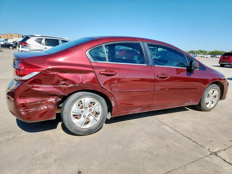 2HGFB2F58DH594309 - 2013 HONDA CIVIC LX BURGUNDY photo 3