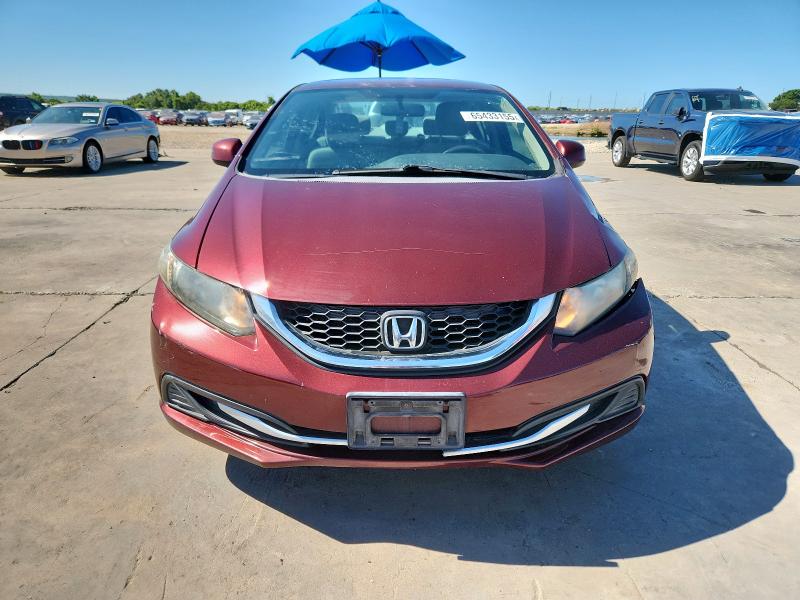 2HGFB2F58DH594309 - 2013 HONDA CIVIC LX BURGUNDY photo 5