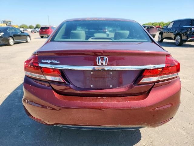2HGFB2F58DH594309 - 2013 HONDA CIVIC LX BURGUNDY photo 6