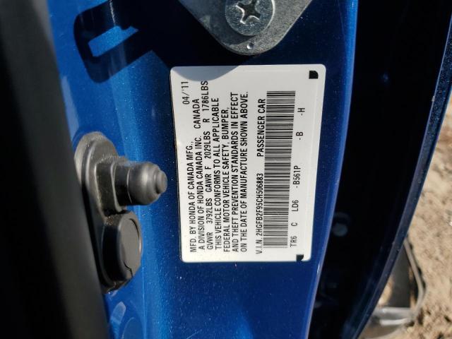 2HGFB2F95CH506883 - 2012 HONDA CIVIC EXL Mavi foto 12