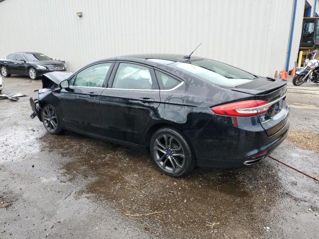 3FA6P0T90JR189496 - 2018 FORD FUSION SE BLACK photo 2