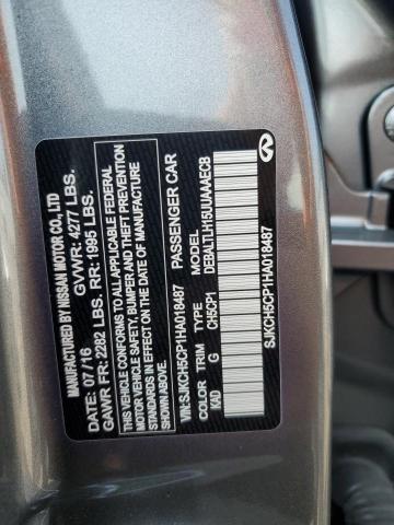 SJKCH5CP1HA018487 - 2017 INFINITI QX30 BASE GRAY photo 12