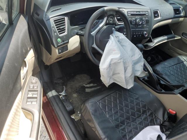 19XFB2F59EE001326 - 2014 HONDA CIVIC LX BURGUNDY photo 8