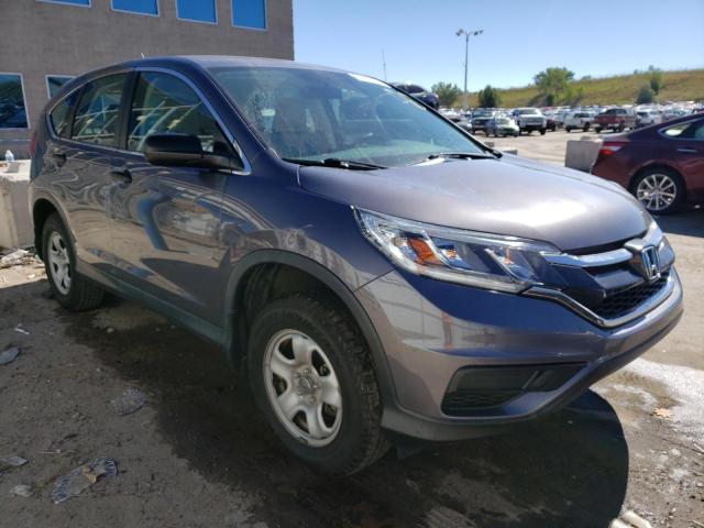 5J6RM4H36FL125605 - 2015 HONDA CR-V LX GRAY photo 4