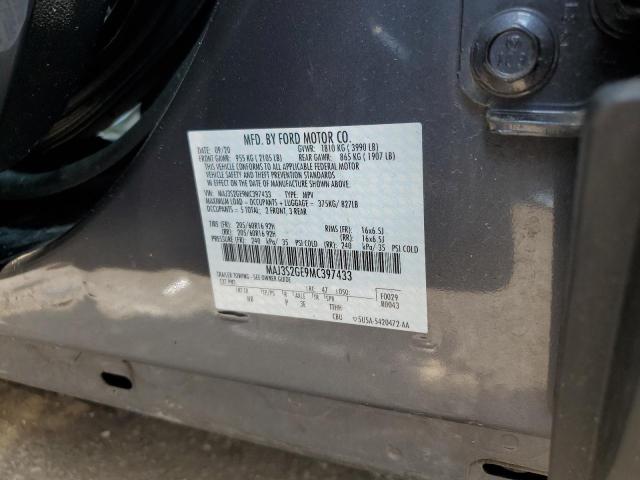 MAJ3S2GE9MC397433 - 2021 FORD ECOSPORT SE Boz foto 12